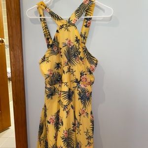 Medium Charolette Russe yellow tropical dress